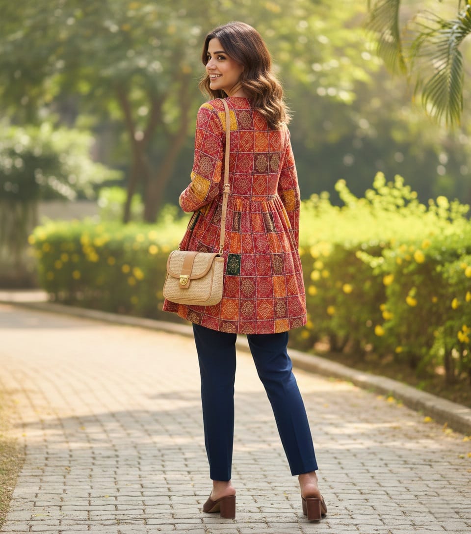 Designer Rayon Short Top For Women