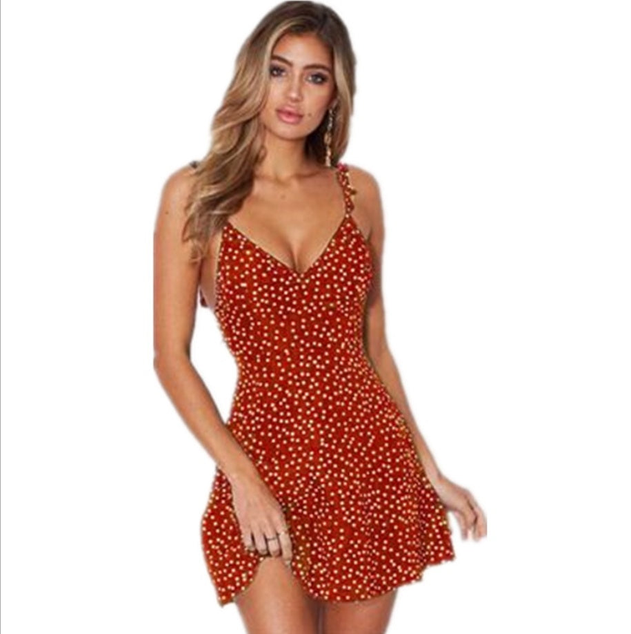 Polka Dot Strappy Dress