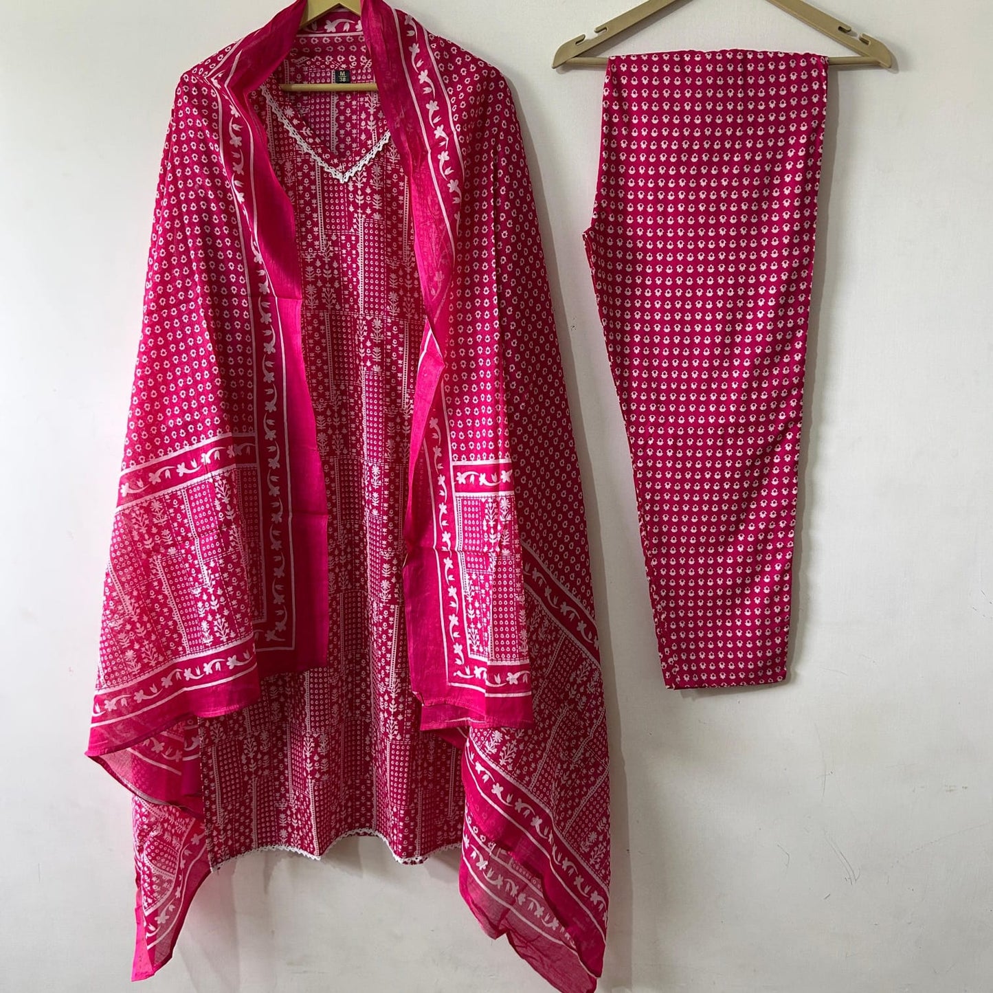 Pink Beautiful Printed Pure Cotton Kurti