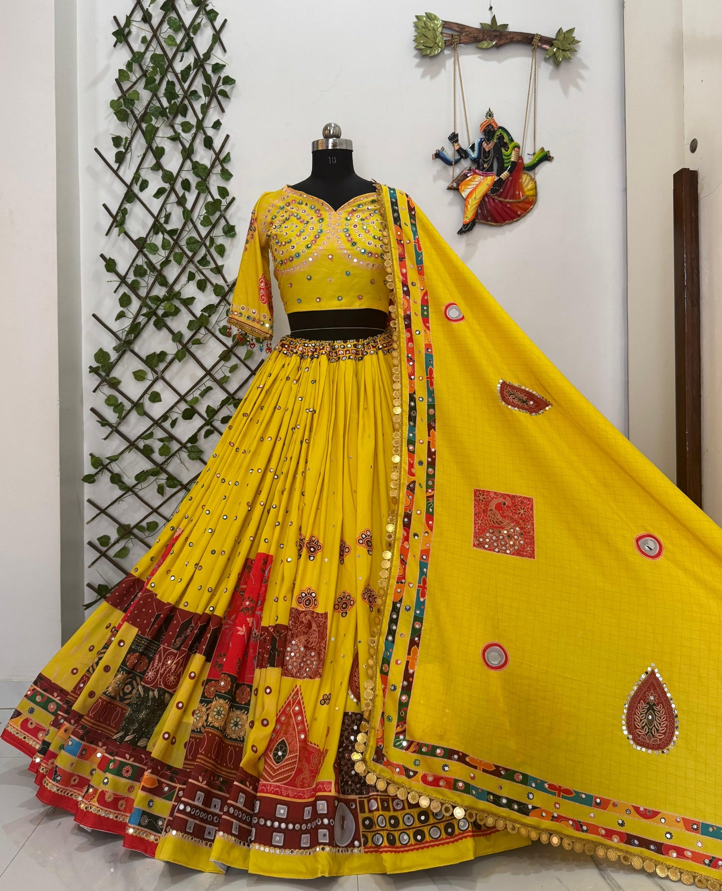 Yellow Embroidered Lehenga Choli