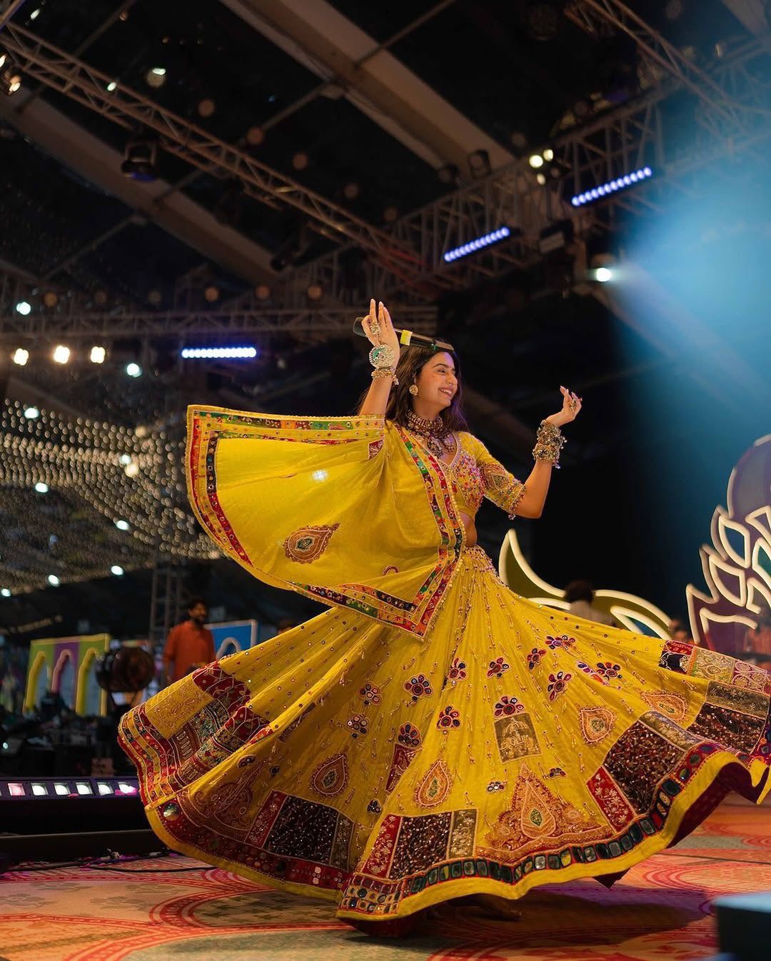Yellow Embroidered Lehenga Choli