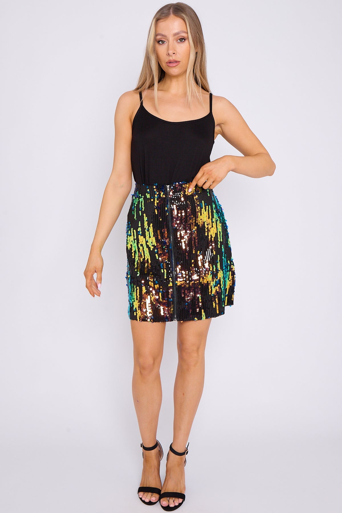 Skylar Multicolour Sequin Mini Skirt
