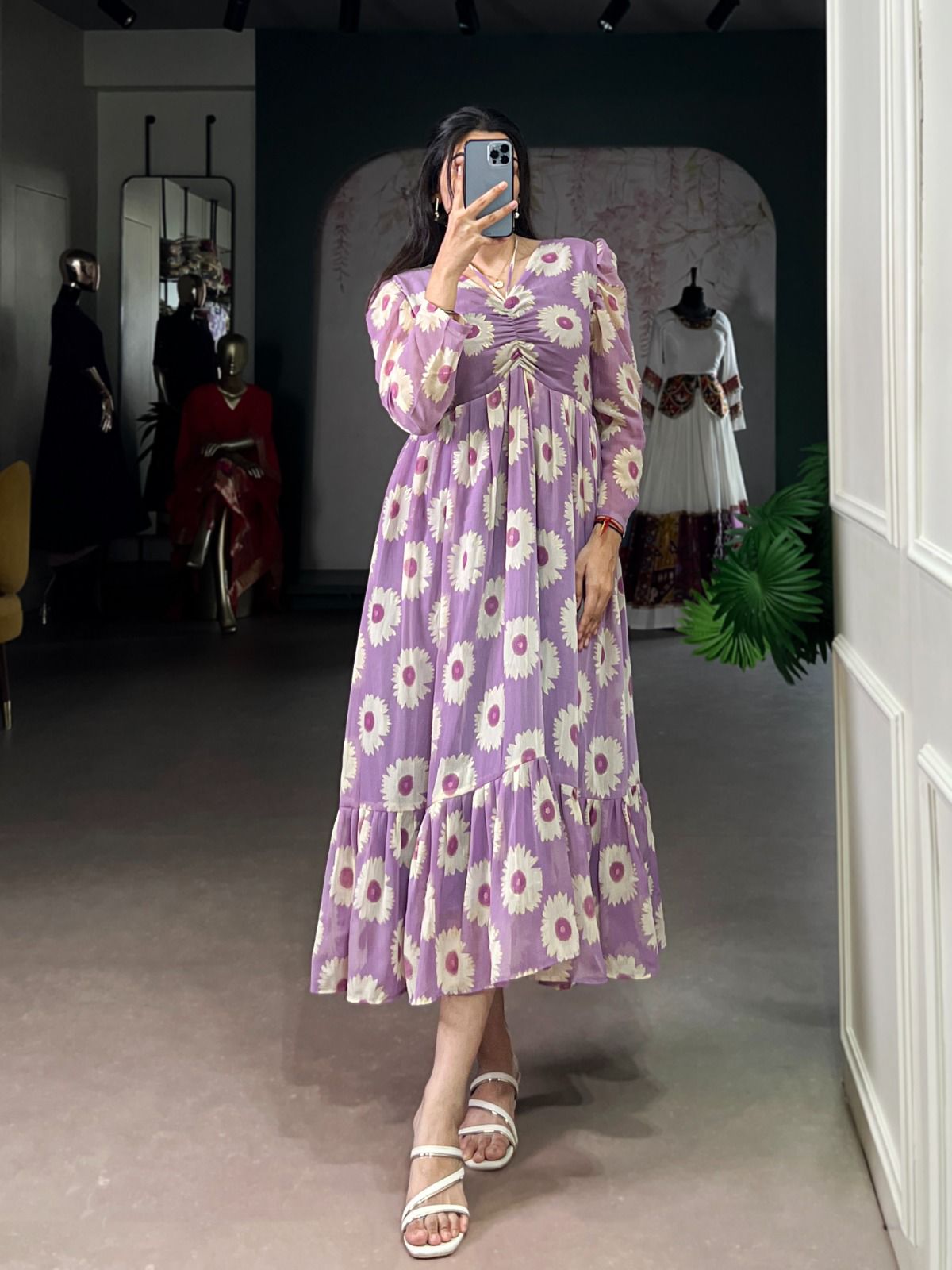 Purple Elegant Lightweight Frock