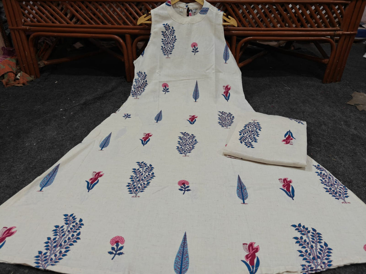 White Premium Cotton Flex Kurti