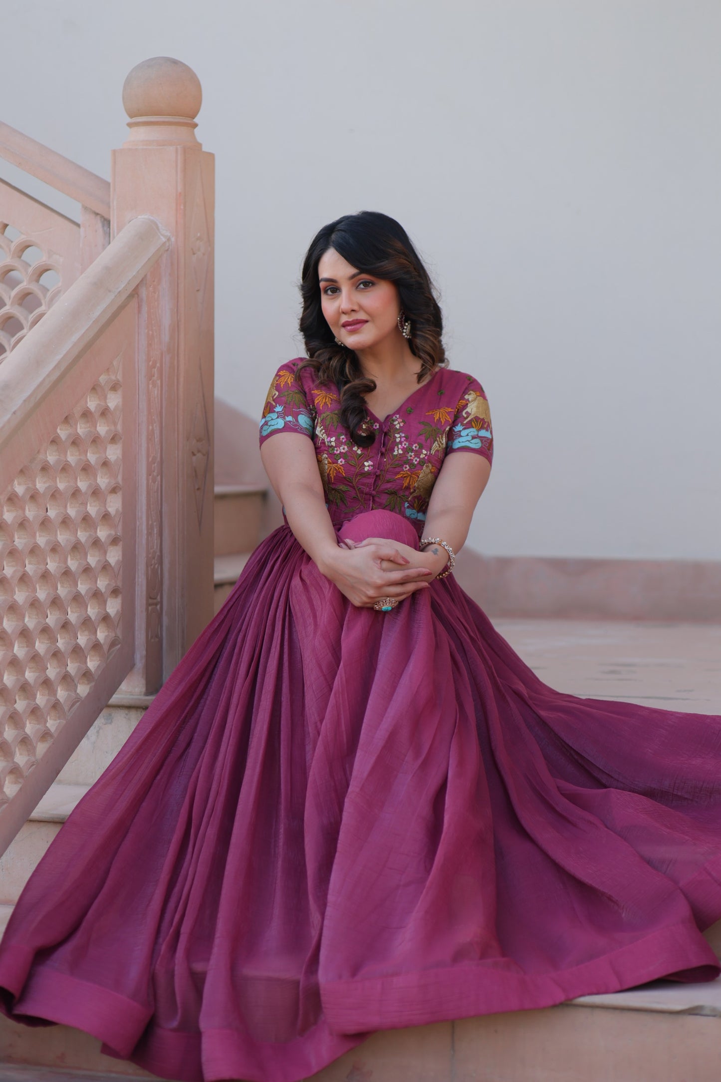 Onion Premium Designer Readymade Koti-Gown