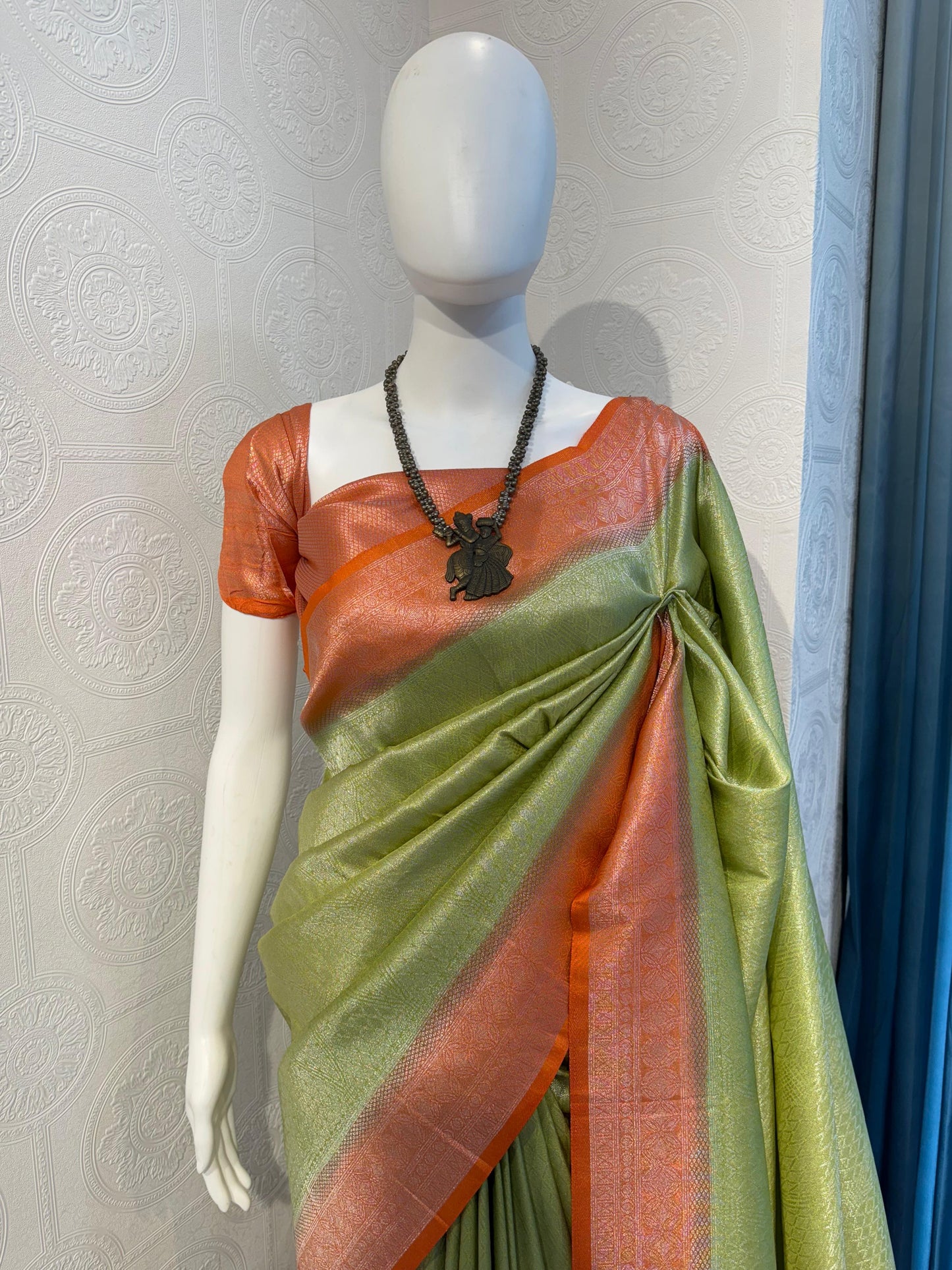 Green Traditional with Modern Saree