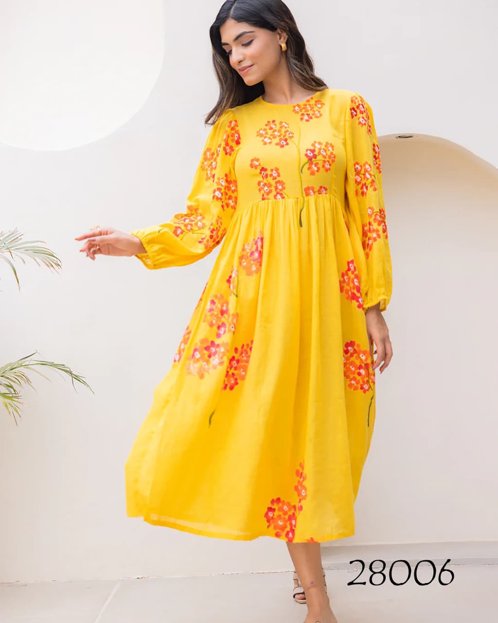 Yellow Elegants Kota Checks Short Dress