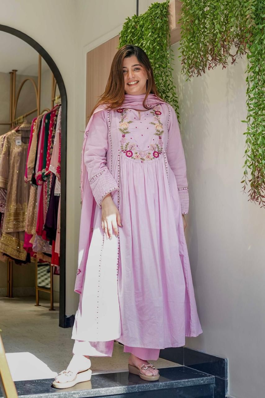 Purple Premium Chanderi Silk Kurta & pant