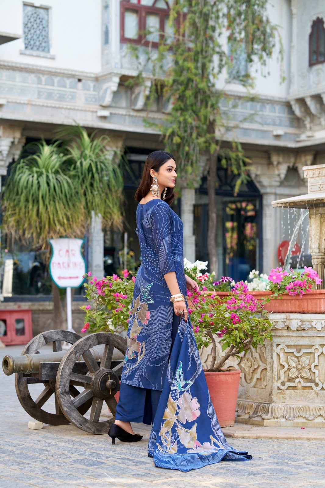 Blue Premium Silk Salwar Suits