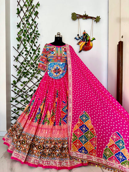 Pink Designer Navratri Special Lehenga
