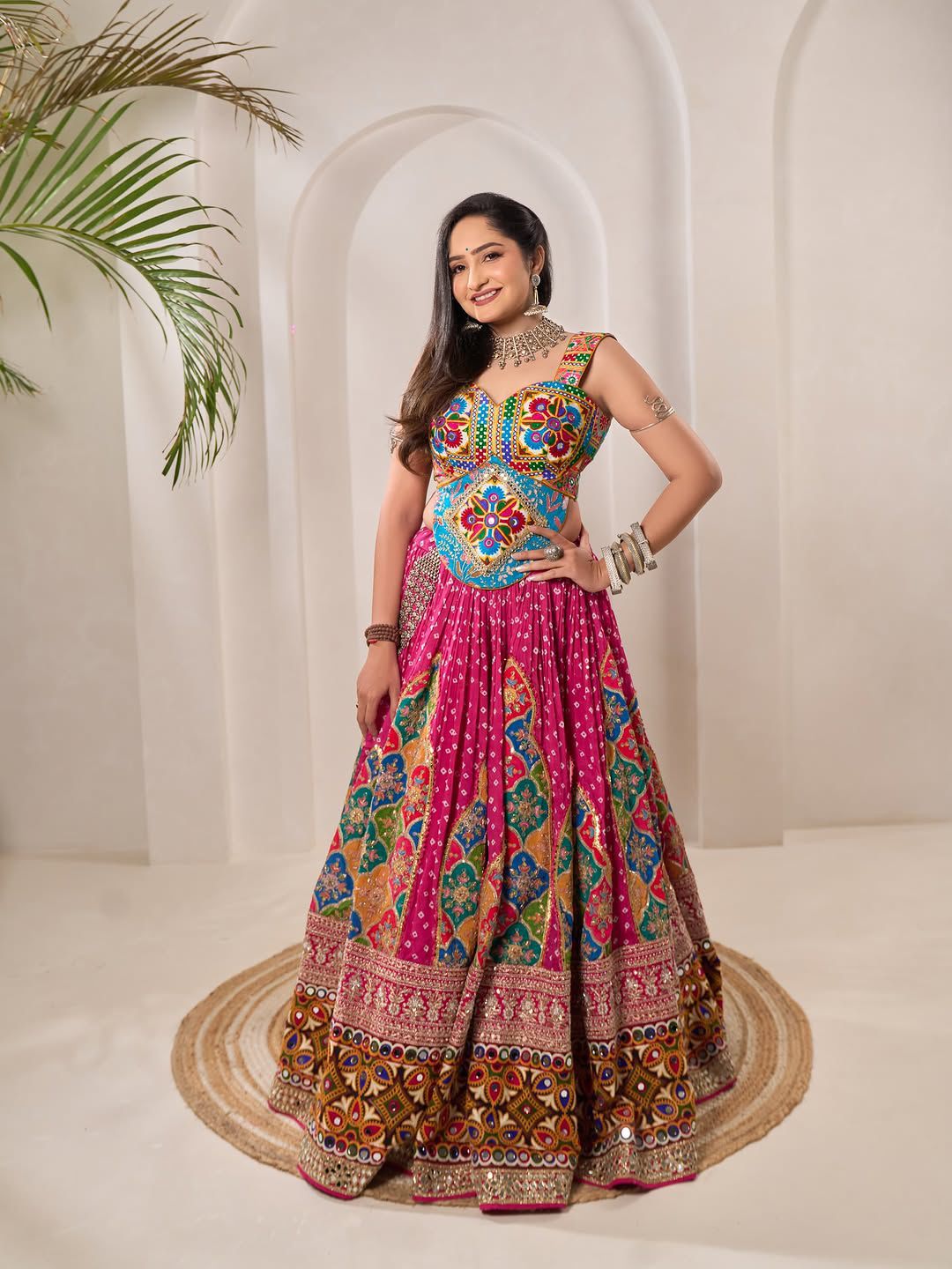 Pink Designer Navratri Special Lehenga