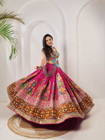 Pink Designer Navratri Special Lehenga