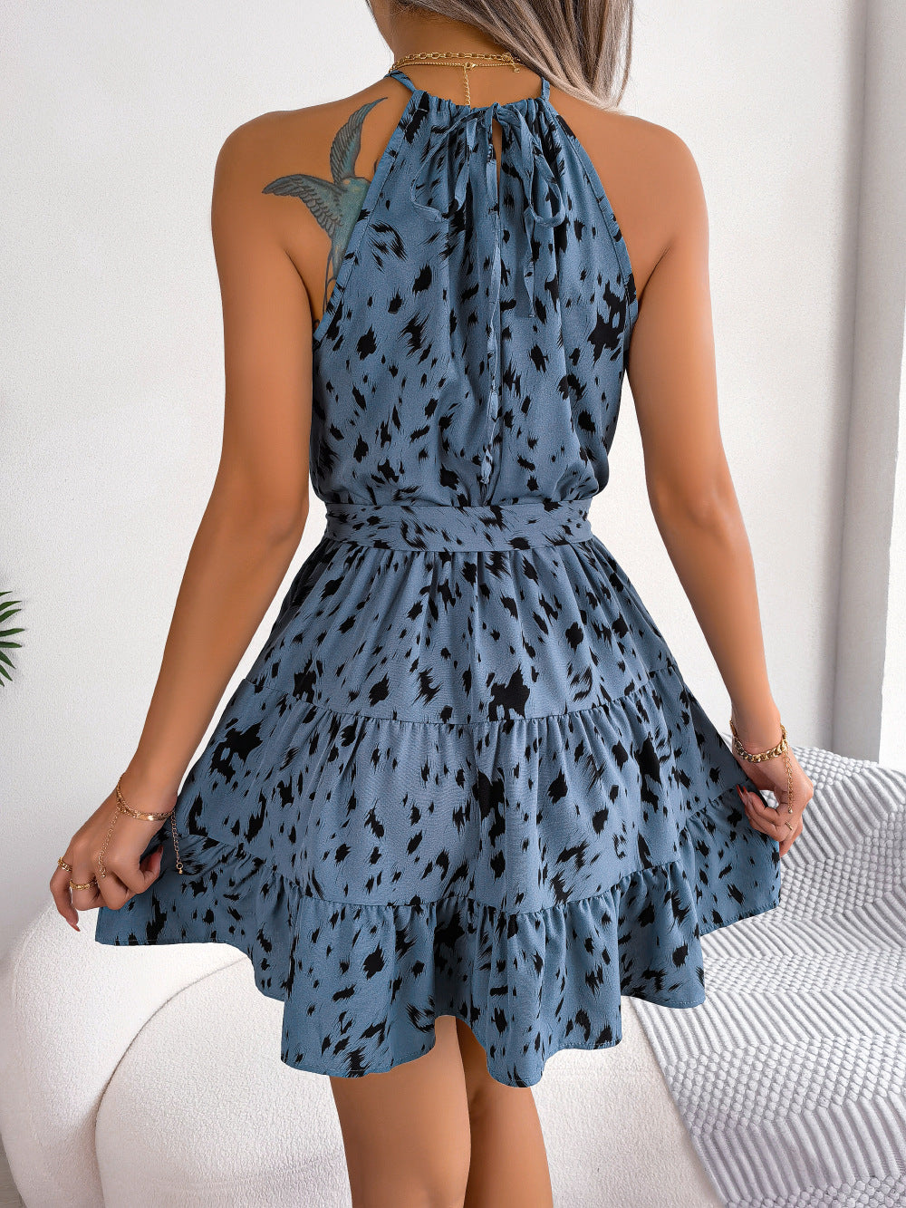 Casual Beach Leopard Dress