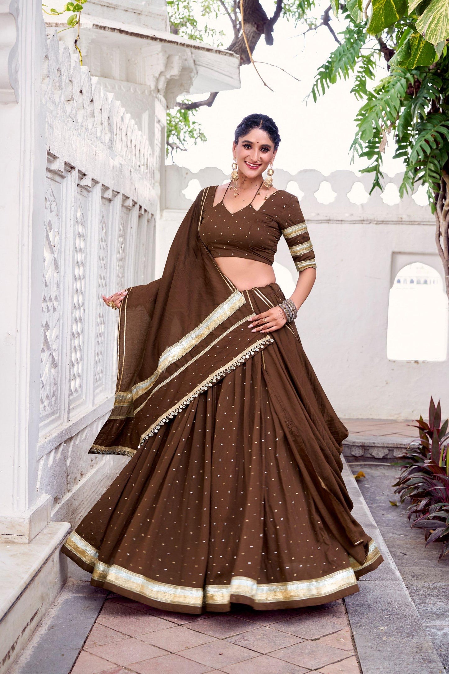 Brown Elegant Lehenga