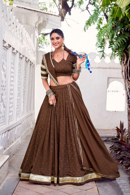 Brown Elegant Lehenga