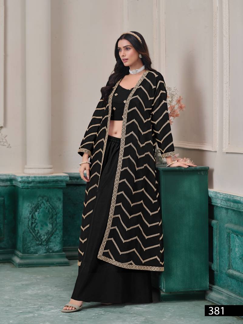 Black Heavy Chinon Indo Western