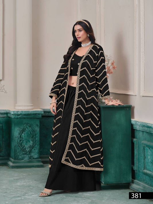 Black Heavy Chinon Indo Western