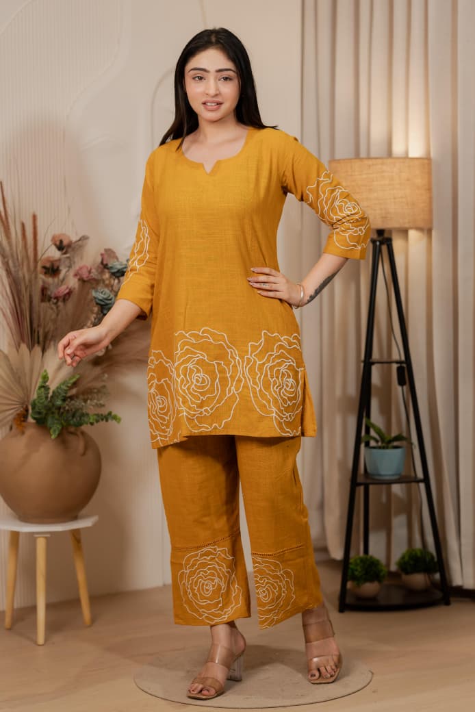 Yellow Elegant Thread Cord Set