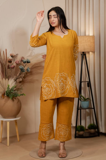 Yellow Elegant Thread Cord Set