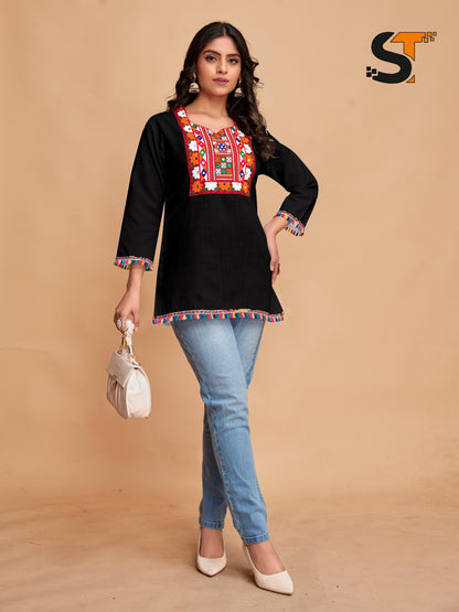 Black Classic Cotton Top