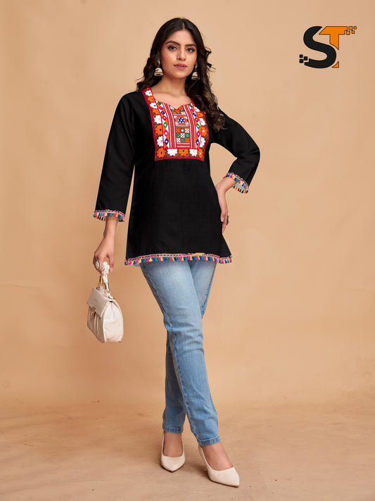 Black Classic Cotton Top