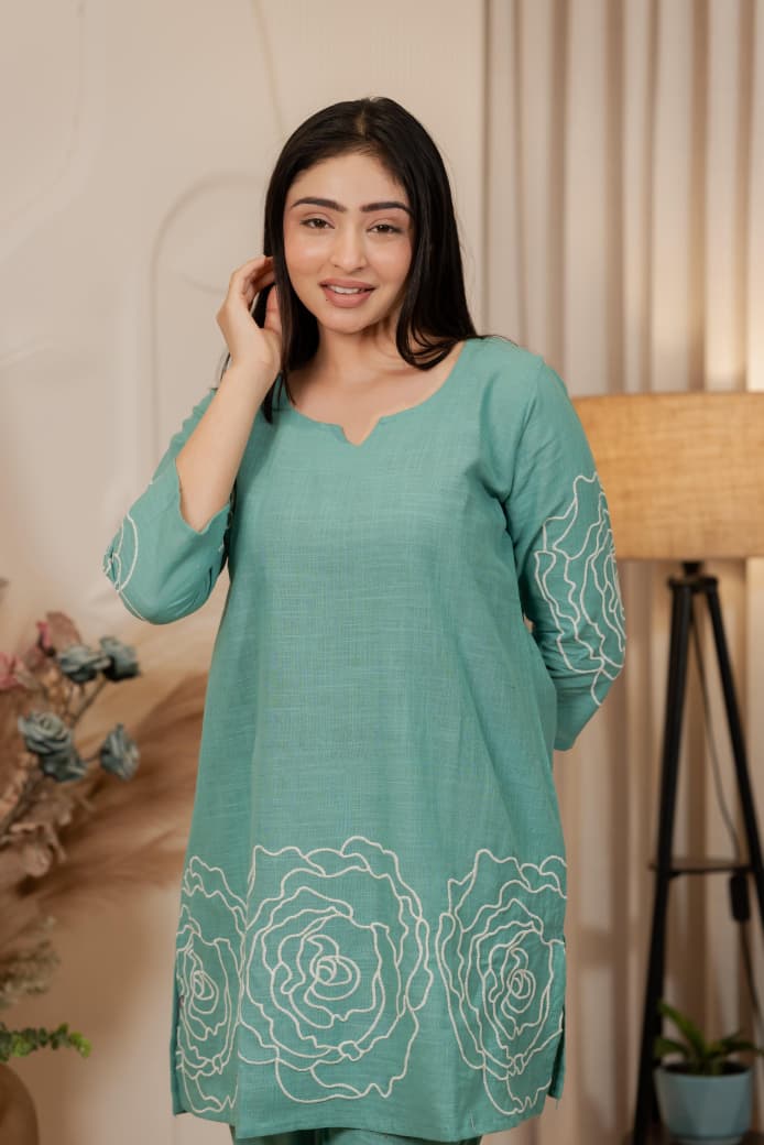 Blue Ready to Wear Cord Set