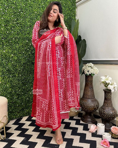 Pink Beautiful Printed Pure Cotton Kurti