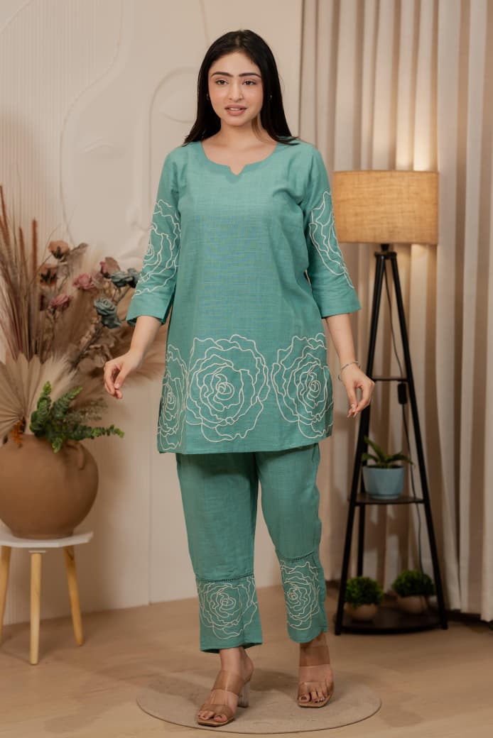 Blue Ready to Wear Cord Set