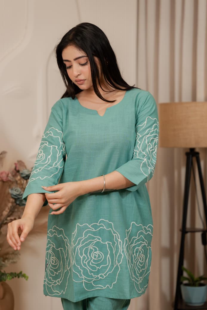 Blue Ready to Wear Cord Set