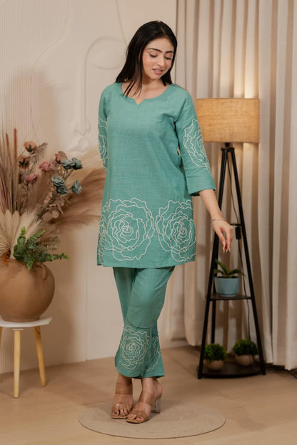 Blue Ready to Wear Cord Set