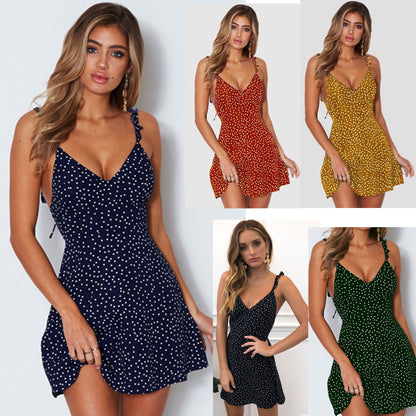 Polka Dot Strappy Dress
