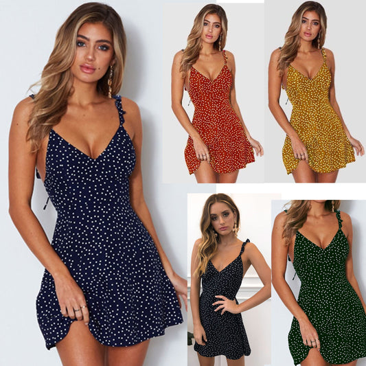 Polka Dot Strappy Dress