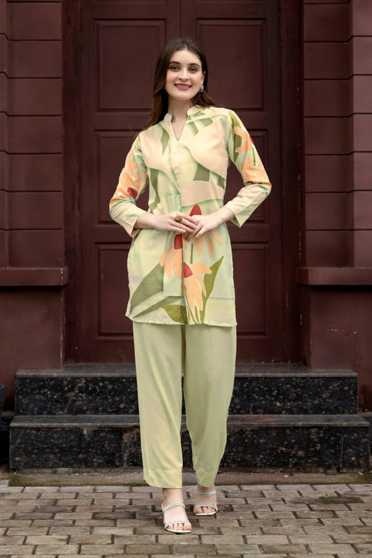 Stylish  Rayon Printed  Co-Ord Set for Casual & Daily Wear