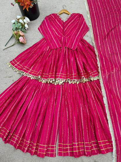 Pink Ready to Wear Sharara Plazo
