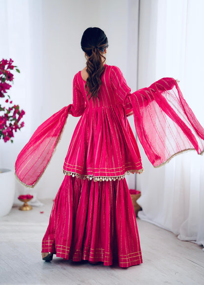 Pink Ready to Wear Sharara Plazo