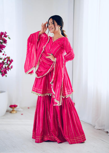 Pink Ready to Wear Sharara Plazo