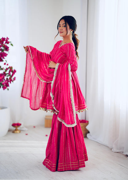 Pink Ready to Wear Sharara Plazo