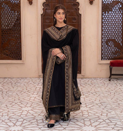 Eid Special Roman Silk Pakistani Suit Set
