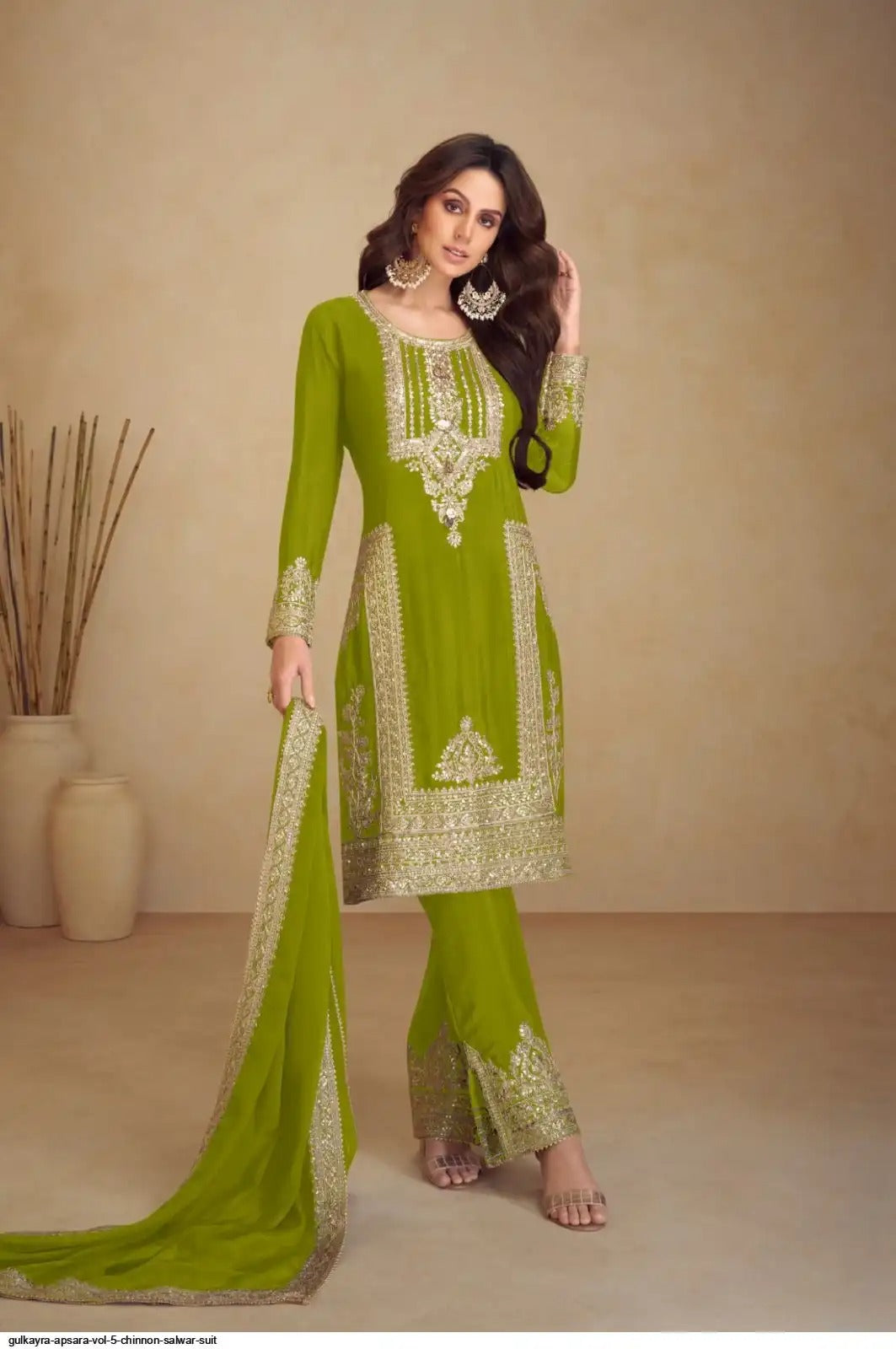 Heavy Embroidered Green Eid Special Suit Set