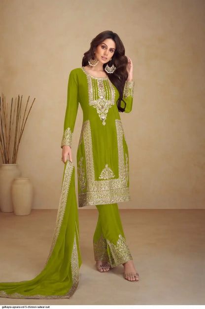 Heavy Embroidered Green Eid Special Suit Set