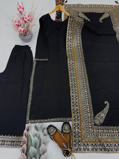 Eid Special Roman Silk Pakistani Suit Set