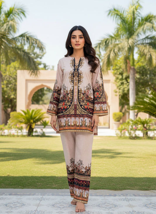 Turkish Style Beige Co-ord Set