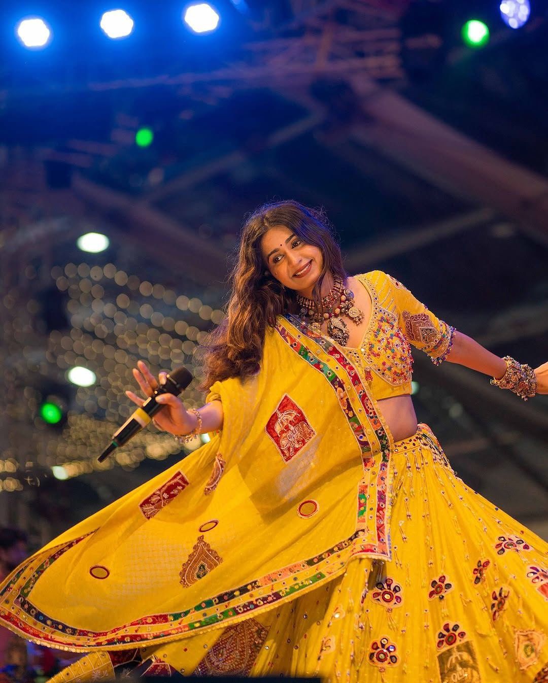 Yellow Embroidered Lehenga Choli