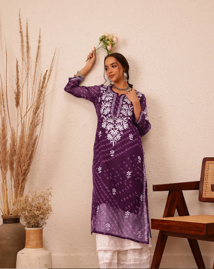 Purple Premium Kota Cotton Kurti