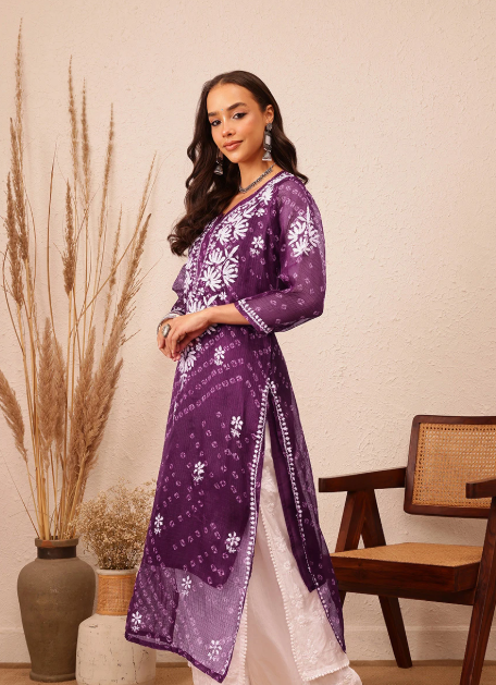 Purple Premium Kota Cotton Kurti