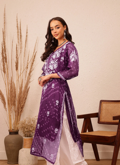 Purple Premium Kota Cotton Kurti