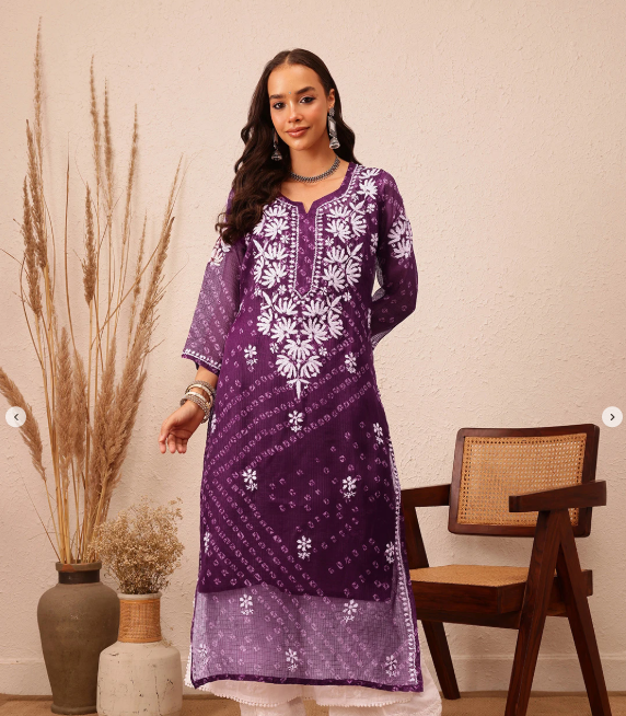 Purple Premium Kota Cotton Kurti
