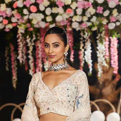 Cream Wedding Designer Lehenga