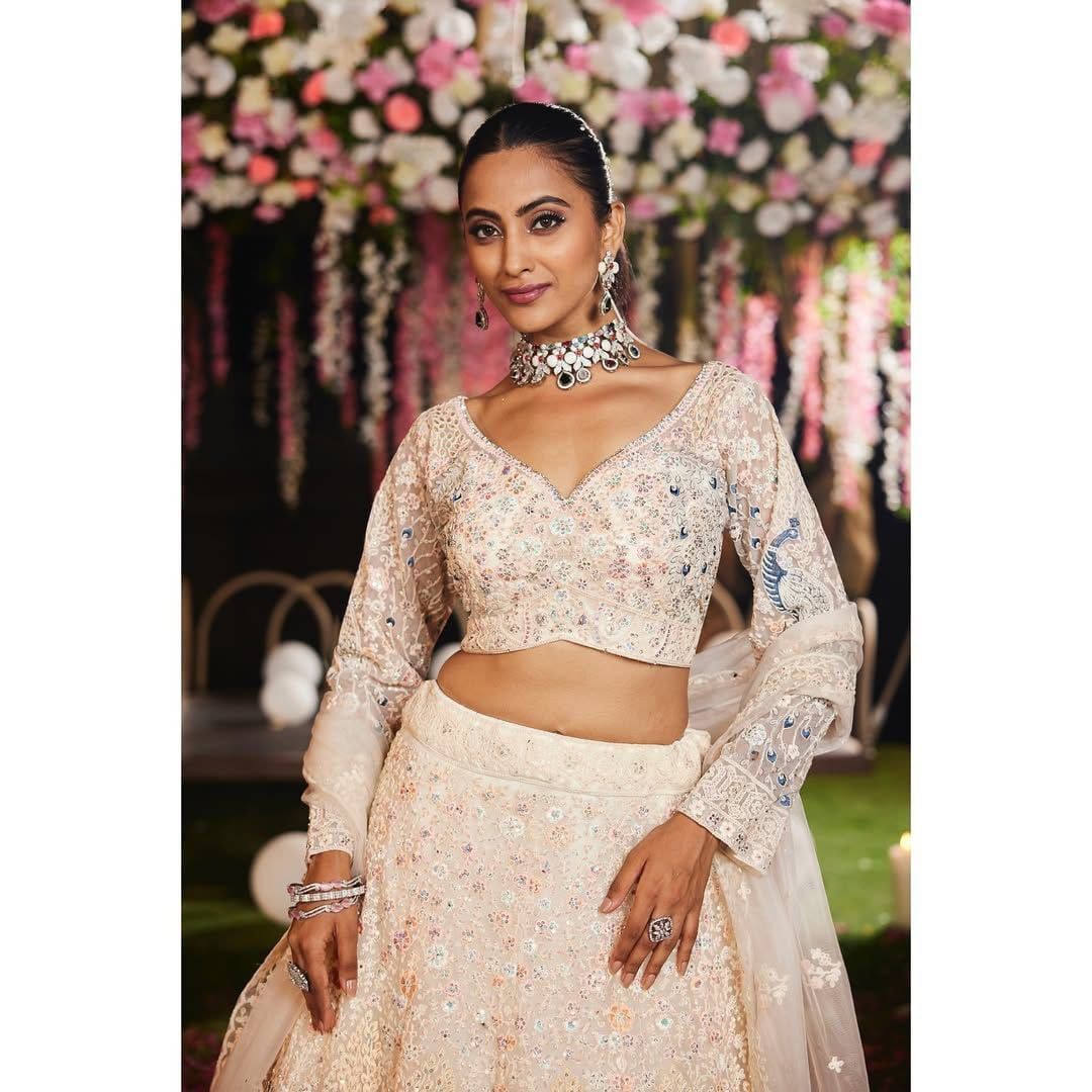 Cream Wedding Designer Lehenga