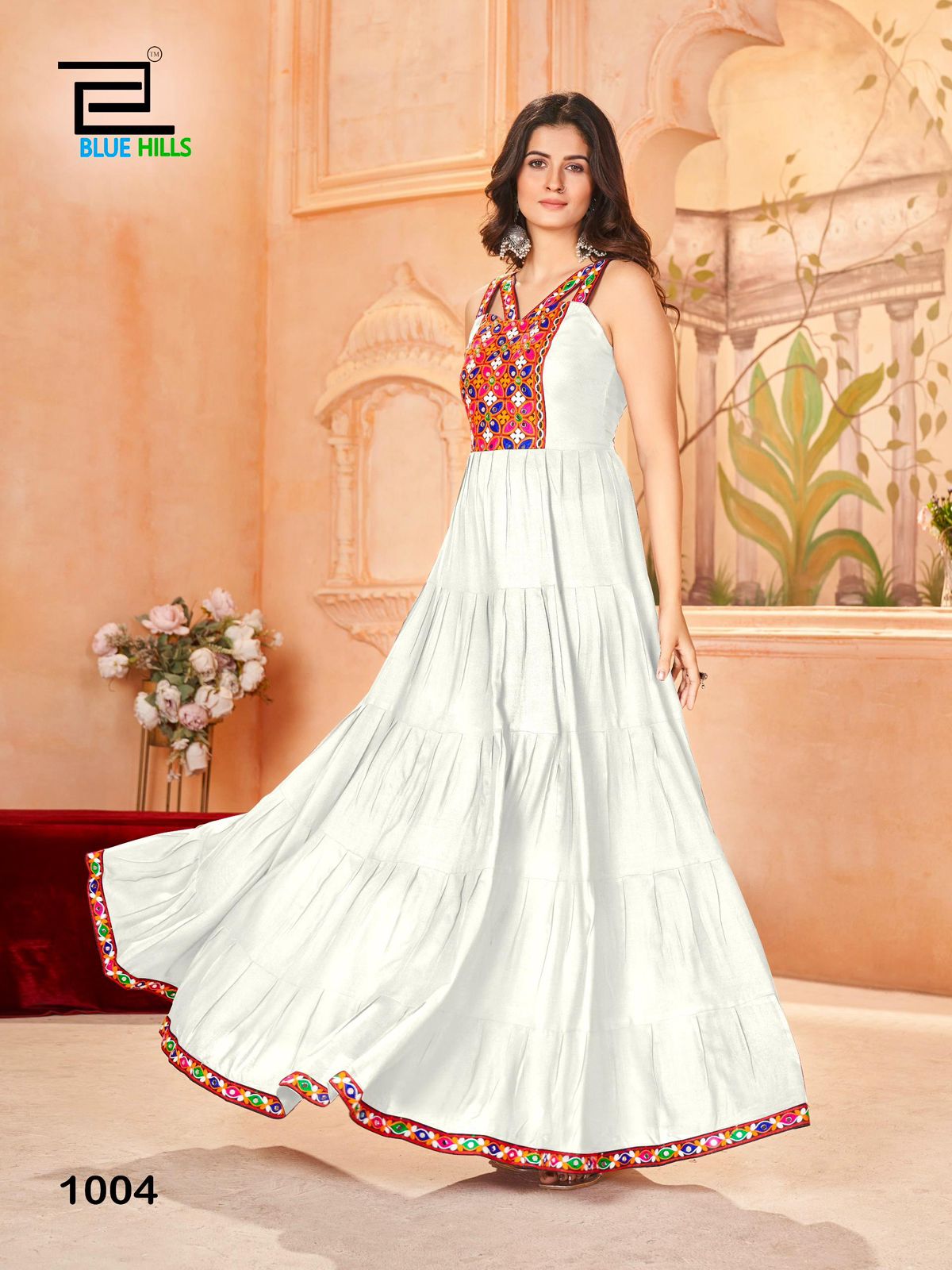 White Heavy Rayon Gown